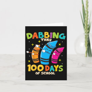 Crayons Kids 100 Days School Boys Girls Gift Karte