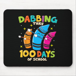 Crayons Kids 100 Days School Boys Girls Gift Mousepad