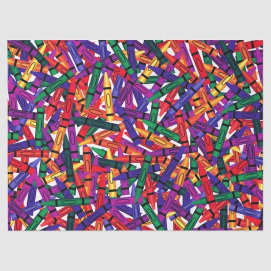 Crayons Kids Crayon Decoupage Hintergrund Seidenpapier (Vorderseite)