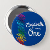 Crayons Kindergeburtstag Party Niedliche Farben Button (Vorne & Hinten)