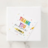 Crayons Lehrer Wertschätzung Danke Platz Geschenkanhänger (Beispiel)