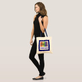 Crayons Name Template Crayon Blue Tote Bag Tragetasche (Vorderseite (Model))