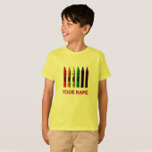 Crayons Name Template Crayon Kids T - Shirt (Vorne ganz)