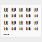 Crayons Name Template Crayon Sticker (Blatt)