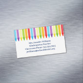 Crayons niedlich Elementarschullehrer Magnetische Visitenkarte (Beispiel)