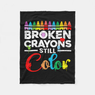 Crayons noch Farbe Mental Health Awareness unterst Fleecedecke