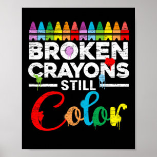 Crayons noch Farbe Mental Health Awareness unterst Poster