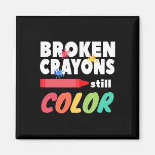 Crayons noch Farbe psychische Gesundheit Bewusstse Magnet