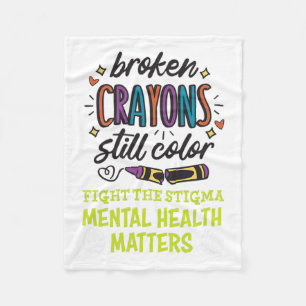 Crayons noch Farbe psychische Gesundheit Problem i Fleecedecke