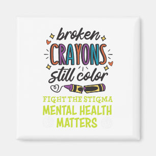 Crayons noch Farbe psychische Gesundheit Problem i Magnet