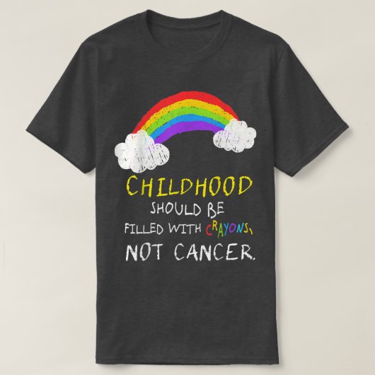 Crayons not Childhood Cancer Awareness Support 1 T-Shirt (Design vorne)