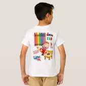 Crayons Numbers Colorful Boys T - Shirt (Schwarz voll)