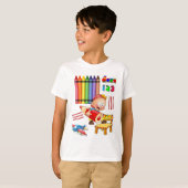 Crayons Numbers Colorful Boys T - Shirt (Vorne ganz)