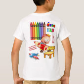 Crayons Numbers Colorful Boys T - Shirt (Rückseite)