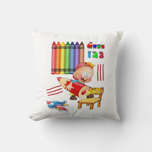 Crayons Numbers Kissen werfen (Vorderseite)