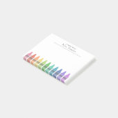 Crayons Personalisiert Teacher Post-it Klebezettel (angewinkelt)