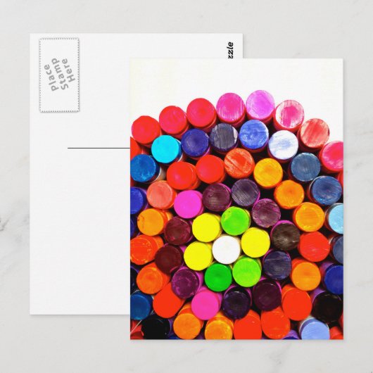 Crayons Postkarte (Vorne/Hinten)