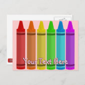 Crayons Postkarte (Vorne/Hinten)