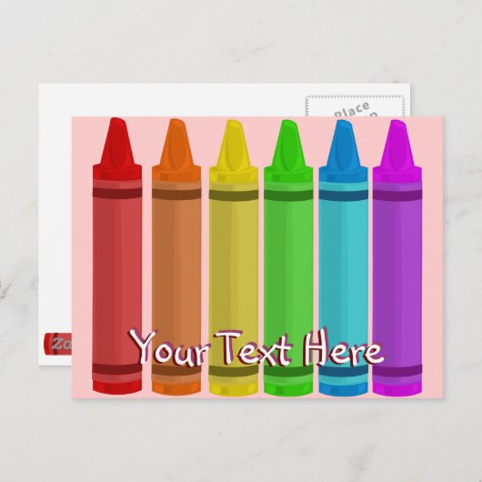 Crayons Postkarte (Vorne/Hinten)