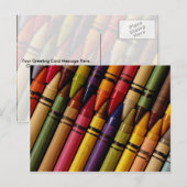 Crayons Postkarte (Vorne/Hinten)