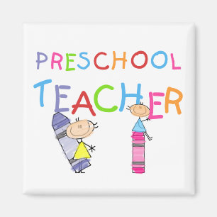 Crayons Preschool Teacher TShirts and Gifts Magnet