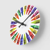 Crayons Runde Wanduhr (Winkel)