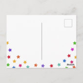 Crayons Stars Colorful Welcome Teacher's Classroom Postkarte (Rückseite)