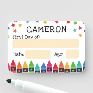 Crayons & Stars Erster Schultag Namensschild