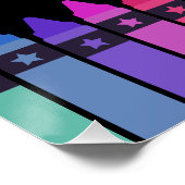 Crayons Stars farbenfrohe Willkommenslehrerin im K Poster (Ecke)