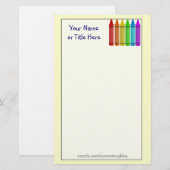 Crayons Stationery Briefpapier (Vorne/Hinten)