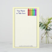 Crayons Stationery Briefpapier (Stehend Vorderseite)