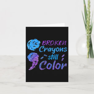 Crayons Suicide Awareness Monatsunterstützung Karte