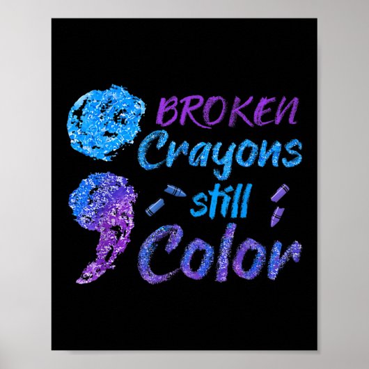Crayons Suicide Awareness Monatsunterstützung Poster (Vorne)