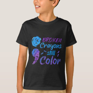 Crayons Suicide Awareness Monatsunterstützung T-Shirt