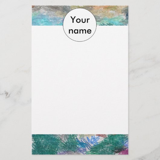 Crayons-Textur Briefpapier (Vorderseite)