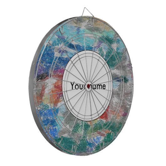 Crayons-Textur Dartscheibe (Vorderseite Links)