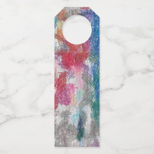 Crayons-Textur Flaschenanhänger (Rückseite)