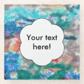 Crayons-Textur Glasuntersetzer (Vorderseite)