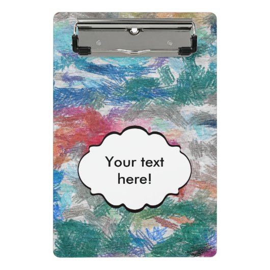 Crayons-Textur Mini Klemmbrett (Vorderseite)