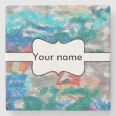 Crayons-Textur Steinuntersetzer (Vorderseite)