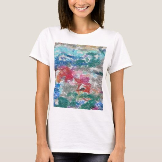 Crayons-Textur T-Shirt (Vorderseite)