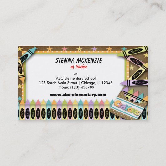Crayons Visitenkarte (Vorderseite)