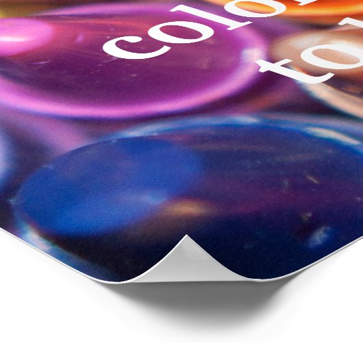 Crayons Worte zum Leben Poster (Ecke)