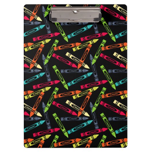 Crayons zurück in die Schule Klemmbrett (Vorderseite)