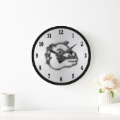 Crazed Bulldog Wall Clock Black Numbers Große Wanduhr (Zuhause)