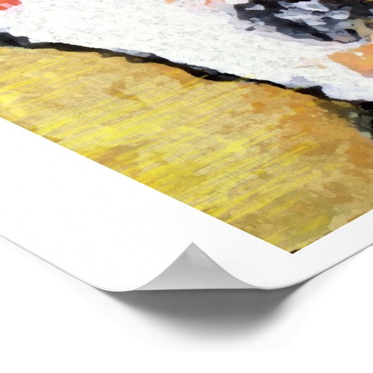 Crazed Calico Art Print Poster (Ecke)