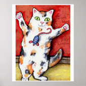 Crazed Calico Art Print Poster (Vorne)