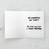 Crazed Cyclops Woman Geburtstagskarte Karte (Innenseite)