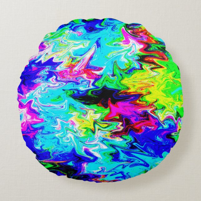 Crazed River....... Rundes Kissen (Vorderseite)