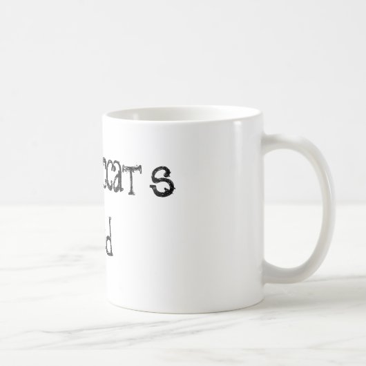 Crazi Cat's Vater Zitat Kaffee Tasse (Rechts)